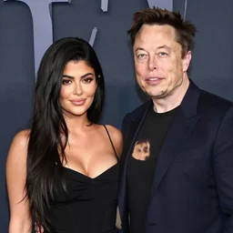 elon musk dating kylie jenner paparazzi photo realistic hd