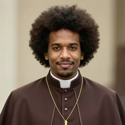pope with afro