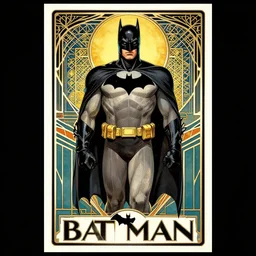 art deco batman poster