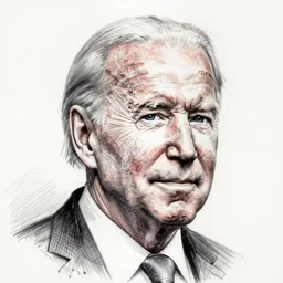 hand drawn portrait of the face of a Joe Biden lich king zombification lovecraftian D&D