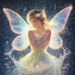 champion Splashart of the goddess of fairies filled with sparkeling light and a loving sensation