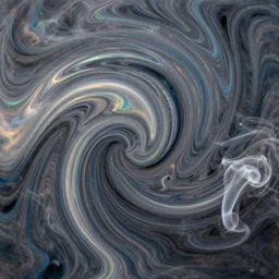 iridescent surface, swirling, color, smoke, fluid, highly detailed