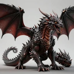 a huge dark dragon, full body, ominous, photorealistic, realistic, ultra detailed, fine detail, ornate, depth of field, photography, photorealistic, octane, 8 k, high definition, artstation