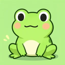 cute, frog, digital art