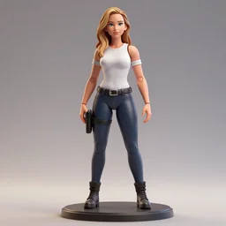 full body character jennifer lawrence action figure trending on artstation, cgsociety, digital painting, nendroid, anime, disney, pixar, 8 k, hd, dof, volumetric lighting, subsurface scattering, photorealistic, octane render