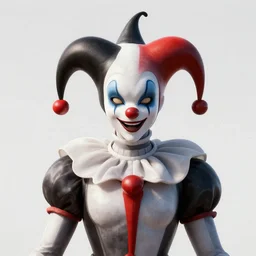 front shot of a court jester!!!! character, by artgerm greg rutkowski gustave dore, octane render, polished, glossy, holographic metallic, bionic futurism, galactic robotic cyborg, 8 5 mm f 1. 8 lit edges, ominous elegant luminous intricate quartz highly detailed concept, polygonal shards, artstation sharp ray tracing cinematic masterpiece fine portrait