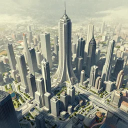 sci fi city, 3 point perspective, by simon stålenhag and Michael Whelan