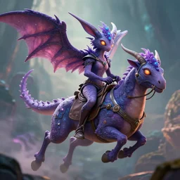 epic professional digital art of a glurple made of hisngirm, riding on a juobina, detailed, stunning, wow, mysterious, gorgeous, epic, artstation, cgsociety