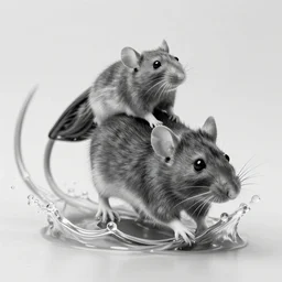 highly detailed beautiful black and white photography of rats, splash, sharp focus, dynamic lighting, elegant harmony, beauty, masterpiece, by riccardo federici, by james jean, by craig mullins, by lois van baarle, by makoto shinkai, by greg tocchini, by greg rutkowski, illustration, ink draw, pen,