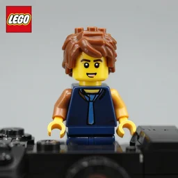 lego stephen hawking macro shot, dslr