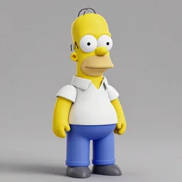 3d render of homer simpson