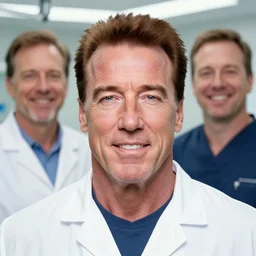 a highly detailed arnorld schwarzenegger portrait of a dentist, james gurney, james jean
