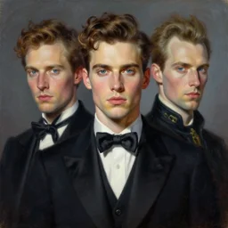 2 2 century portrait of a handsome man dressed in clothes by alexander mcqueen head shoot, art by alex heywood and rembrandt, albert lynch, fantasy art, reimagined by industrial light and magic, oil on canvas, hd