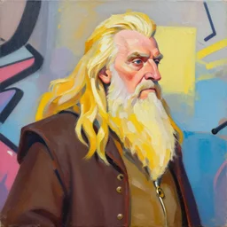 greg manchess portrait painting of albus dumbledore as overwatch character, medium shot, asymmetrical, profile picture, organic painting, sunny day, matte painting, bold shapes, hard edges, street art, trending on artstation, by huang guangjian and gil elvgren and sachin teng
