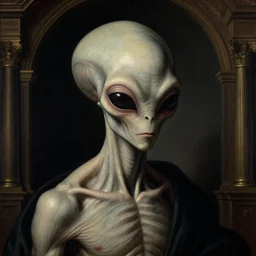 surreal portrait of ribbed alien by m c escher, soft grainy bloom lucid dream - like atmosphere, harsh flash photo at night, baroque painting, perfect composition, detailed octane render trending on artstation, 8 k artistic photography, volumetric cinematic perfect light, chiaroscuro, masterpiece, raphael, caravaggio, beksinski, rutkowski, beeple