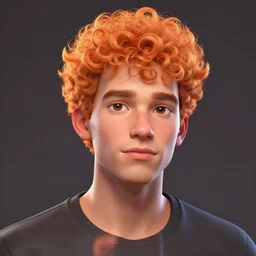 illustration of short curly orange hair man as a self portrait, unreal engine 5, octane, smooth, reflects, masterpiece artwork, ultra detailed, artgerm, style by pixar 2 0 2 2, digital art, trending on artstation, behance, deviantart