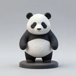 80mm resin detailed miniature of panda, Product Introduction Photos, 4K, Full body, simple background