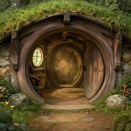 concept art of the inside of a hobbit - hole, digital art, trending on artstation