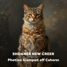 Photo portrait of a standing human, felinoid form.