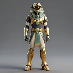 egyptian pharaoh armor set for master chief, halo infinite, character design, octane render, cinema 4 d, award winning, beautiful aesthetic design, unreal engine 5, ultra detailed