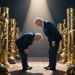 biden bowing and worshipping to the financial gods