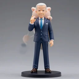 joe biden, an anime nendoroid of joe biden, figurine, detailed product photo