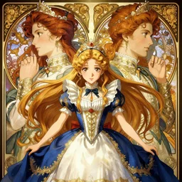 symmetry!!!!!! beautiful anime'alice in wonderland'close portrait, wearing ornate clothing, ultra detailed, elegant, intricate, anime, dynamic lighting, digital art, digital painting, artstation, wlop, sharp focus, illustration, art by artgerm and greg rutkowski and alphonse mucha, 8 k