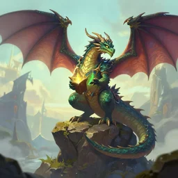 Coherent & Accurate & Well shaped & Cohesive : magical dragon, epic fantasy style, in the style of Greg Rutkowski, hearthstone artwork
