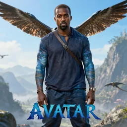 kanye west as a character in avatar ( 2 0 0 9 )