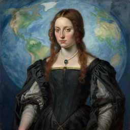 renaissance oil painting of lady holli, cool world and digital paintings