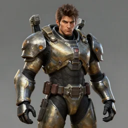 an portrait young man mexican in the assault powered armor, style game square enix, trending on artstation, painted by greg rutkowski, render naughty dog, octane render, detailed