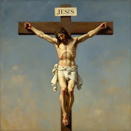 jesus crucified painted by norman rockwell