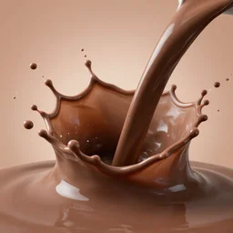 a giant splash of chocolate milk