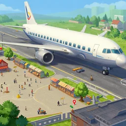 inside a large passenger spaceship, next to an plaza area with stores to the side, from a point and click 2 d graphic adventure game, art inspired by thomas kinkade and mark keathley
