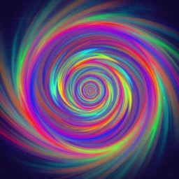 colorful Vapor wave spiral in the style of Ansel Adams