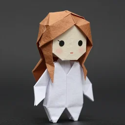 origami figure of emma watson _ close - up _ very detailed _ 1 6 k