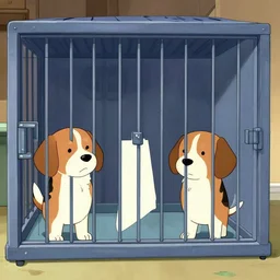 dexter's laboratory with beagles in cages