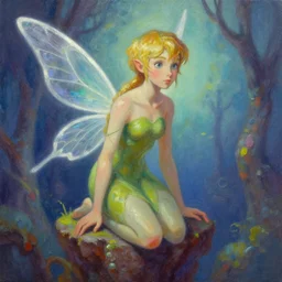 A Human Fairy from Terraria Oil Painting By Herbert Hoover ,-step 50