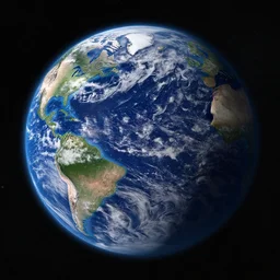 earth in space, digital art by greg rutkowski, highly detailed, artstation, cgsociety, matte painting, concept art