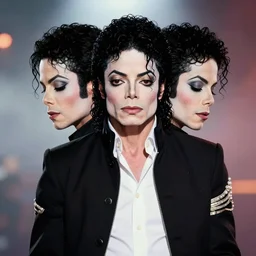 michael jackson with 2 heads