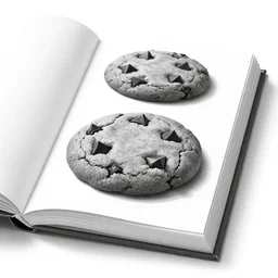 book illustration of how to not!!!! bake chocolate chip cookies, book illustration, monochromatic, white background, black and white image