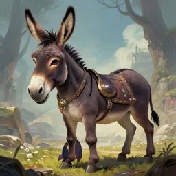 a gay donkey, fantasy art, in the style of artgerm, illustration, epic, fantasy, intricate, hyper detailed, concept art, smooth, sharp focus, vibrant