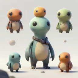 no mans sky concept art of alien race, cute, adorable