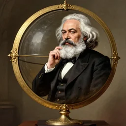 Karl Marx pondering his Orb, baroque