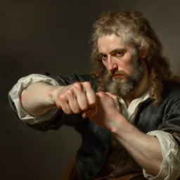 god punching james madison hyper - realistic, natural, highly detailed, digital illustration, trending in artstation, classical painting, smooth, sharp focus art by ilya repin