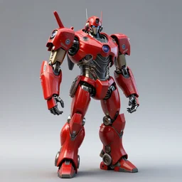 a red cyber punk robor