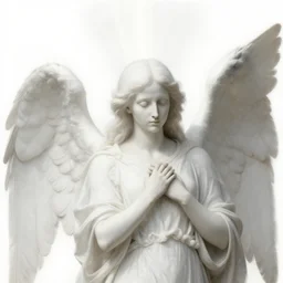 realistic medieval painting portrait of white angel with clean narrow face like noface, 3 / 4, miracle light coming up from the head up and up, misty space, grace and blessing, sfumato effect by hieronymus bosch, by leonardo da vinci, renaissance, christianity, only white colors, white background