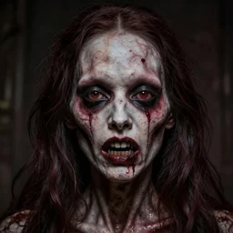 hyperrealistic detailed scary creepy horrific beauty maniac deformed portrait of deep layers of fear in artnouveau style darksharp focus