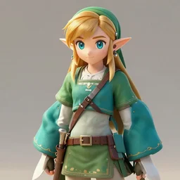 Zelda dressed as Link
