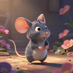 animated key shot of the mouse from ratatouille, studio ghibli, pixar and disney animation, sharp, rendered in unreal engine 5, anime key art by greg rutkowski, bloom, dramatic lighting